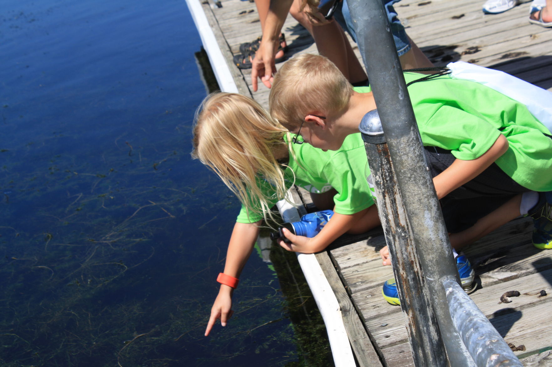 Kids looking at water